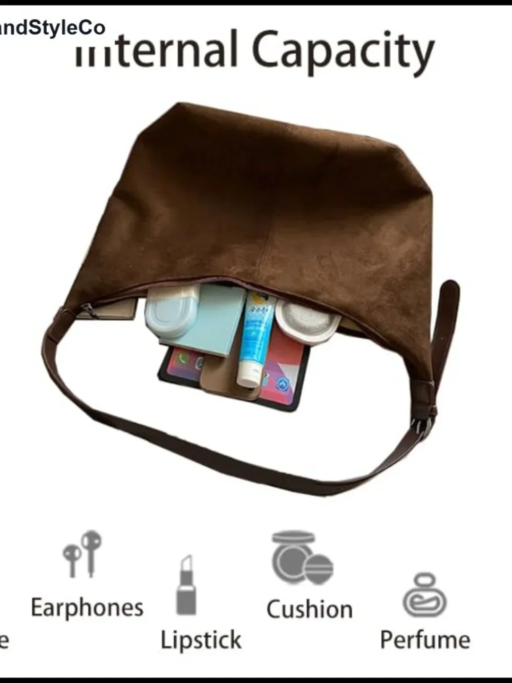 Suede PU Dumpling Hobo Bag Vintage Convertible Crossbody Handbag